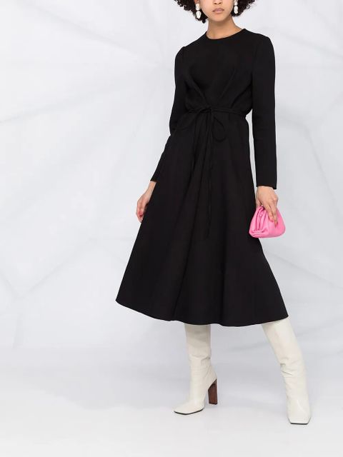 Valentino Garavani belted wool dress - Black