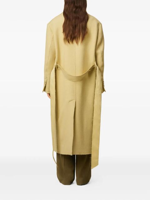 AMI Paris double-breasted wool long coat - Green