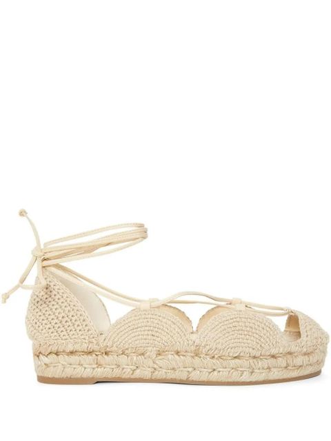 LOEWE lace-up flat espadrilles - Neutrals - zdjęcie produktu nr 1
