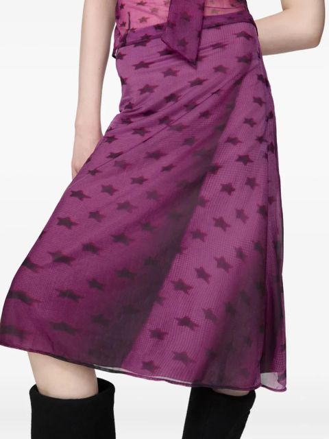 Acne Studios star-print jersey skirt - Purple - zdjęcie produktu nr 2