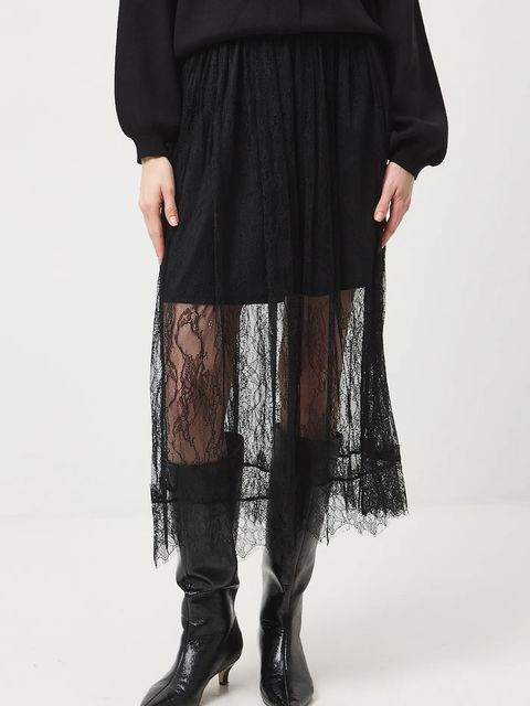 Medicine spódnica kolor czarny maxi rozkloszowana - zdjęcie produktu nr 2