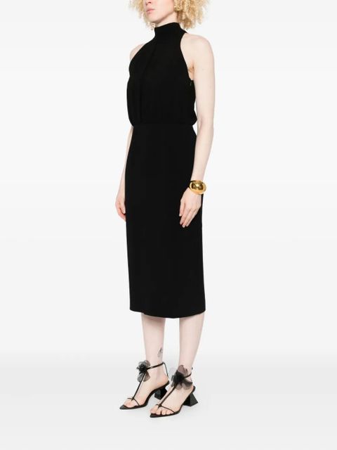 Max Mara halterneck sheath midi dress - Black