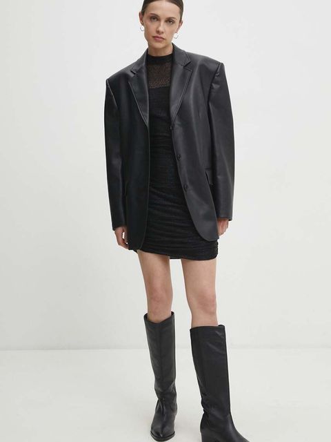 Answear.LAB sukienka kolor czarny mini dopasowana