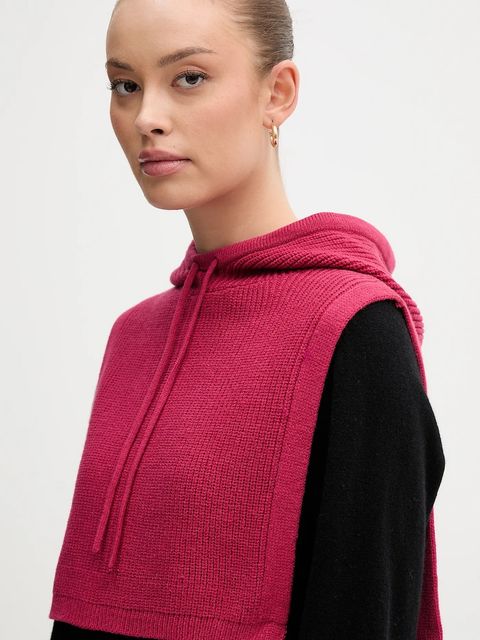 United Colors of Benetton kaptur kolor różowy 6SCQDU01T - zdjęcie produktu nr 1