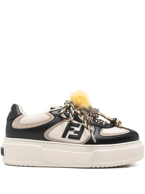 FENDI logo-plaque platform sneakers - Black - zdjęcie produktu nr 1