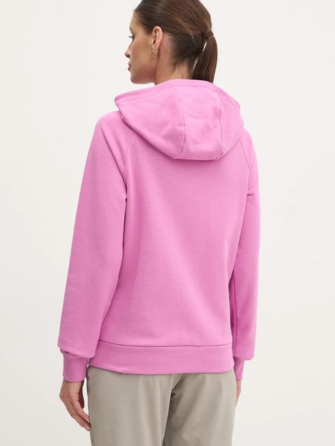 Helly Hansen bluza damska kolor fioletowy z kapturem z aplikacją 54239