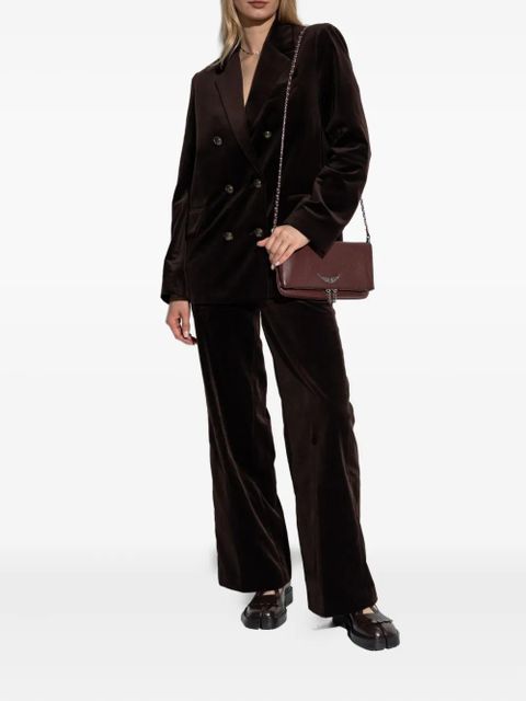 Zadig&Voltaire double-breasted velvet blazer - Brown