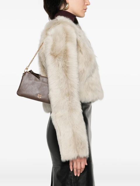 PINKO double-zip leather cross body bag - Brown