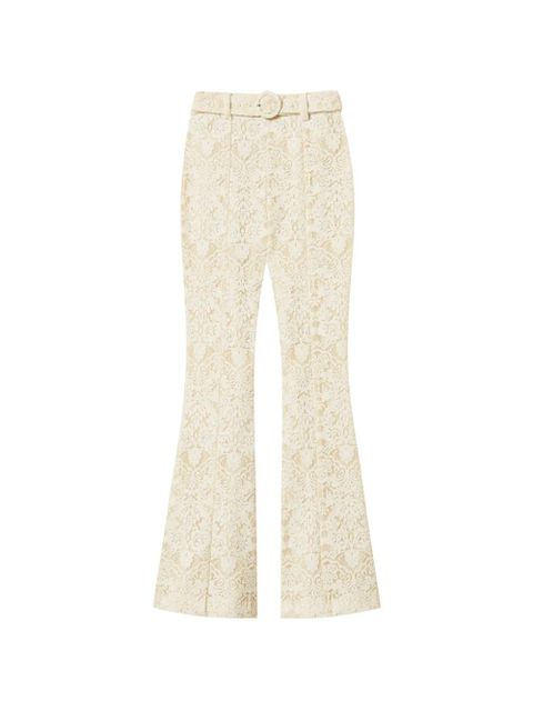 TWINSET laced flared trousers - Neutrals - zdjęcie produktu nr 1