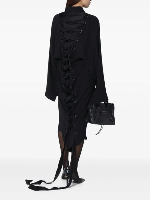 Balenciaga lace-up back dress - Black - zdjęcie produktu nr 2