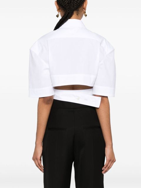 Jacquemus La Chemise Courte Bari shirt - White