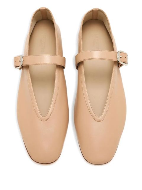 Le Monde Beryl Stella buckle-strap leather ballet flats - Neutrals - zdjęcie produktu nr 2