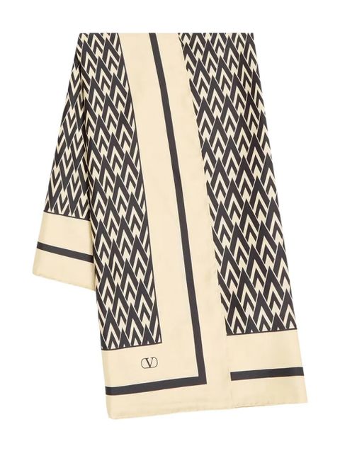 Valentino Garavani Toute La V print scarf - Neutrals - zdjęcie produktu nr 1