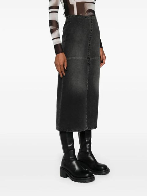 MM6 Maison Margiela denim midi skirt - Grey - zdjęcie produktu nr 2