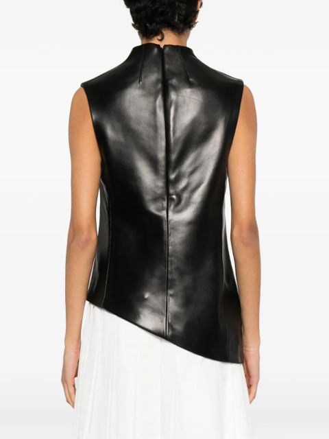 KHAITE Von high-neck asymmetric top - Black