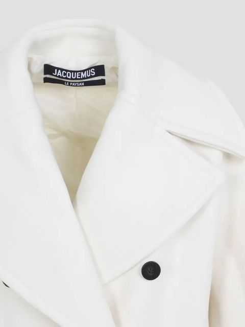 Jacquemus double-breasted coat - White