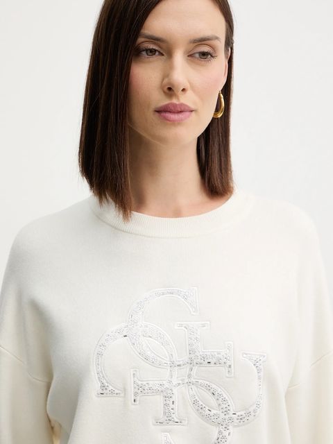 Guess sweter SYLVIE damski kolor beżowy lekki W5BR42 Z26I2