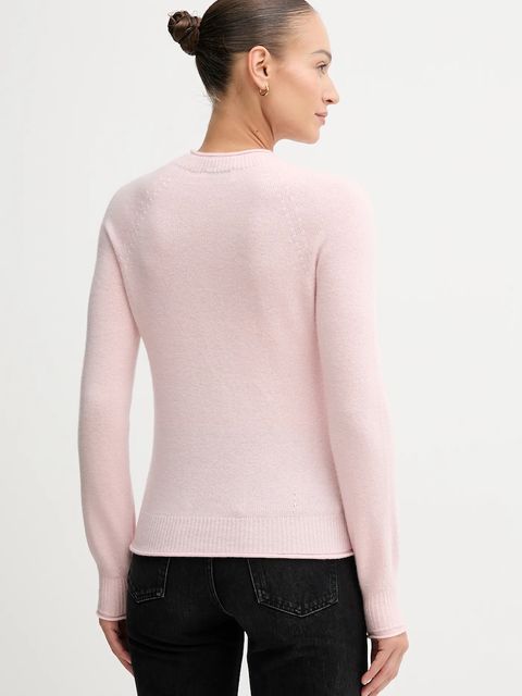 Lacoste sweter wełniany damski kolor różowy lekki AF4160 - zdjęcie produktu nr 2