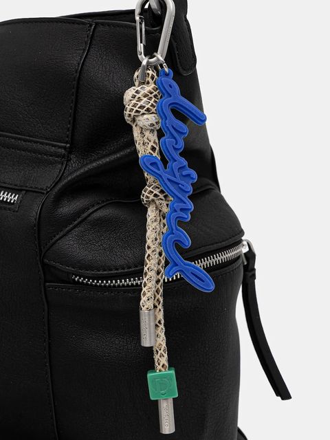 Desigual plecak HALF LOGO ARICA damski kolor czarny mały gładki 25WAKP07