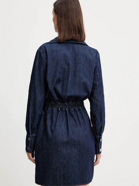 Morgan sukienka jeansowa kolor niebieski mini rozkloszowana RICK