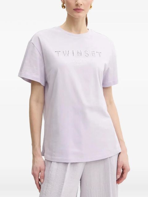 TWINSET logo-embellished T-shirt - Purple - zdjęcie produktu nr 1