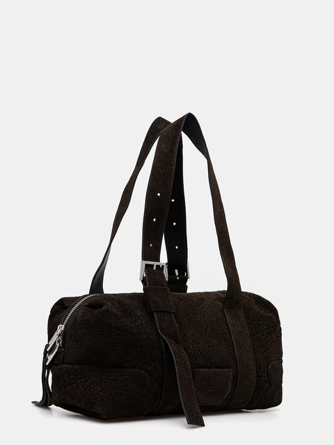 AllSaints torebka zamszowa kolor brązowy W617XD - zdjęcie produktu nr 2