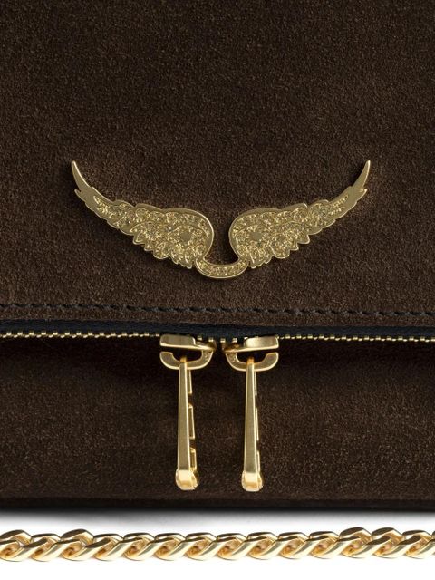 Zadig&Voltaire Rocky II wings-detail chain-strap satchel bag - Brown