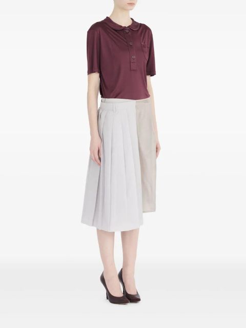 Maison Margiela pleated midi skirt - Neutrals