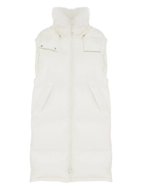 Yves Salomon detachable-hoodie gilet - White - zdjęcie produktu nr 1