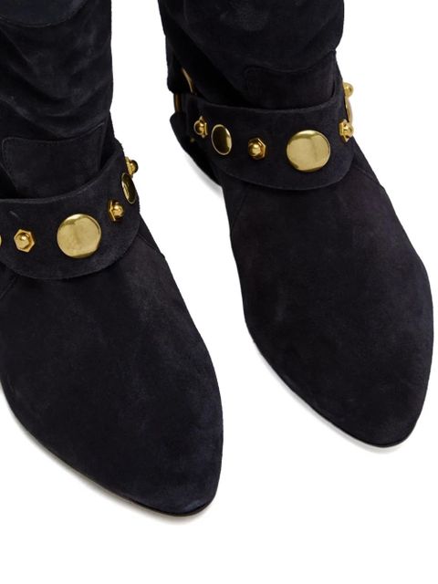 MARANT ÉTOILE STANIA flat-heeled suede boots - Black