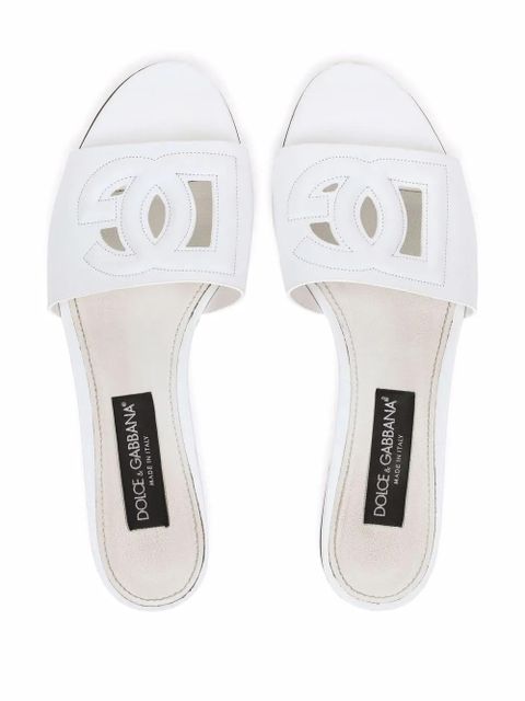 Dolce & Gabbana DG Logo leather sandals - White - zdjęcie produktu nr 2