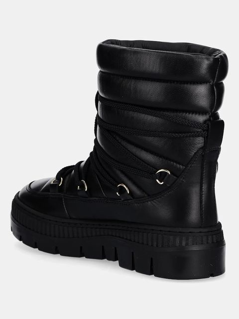 Pollini śniegowce skórzane kolor czarny SA24225G0NTE100A - zdjęcie produktu nr 2