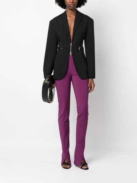 Sportmax zip-cuff slim-fit trousers - Purple - zdjęcie produktu nr 2