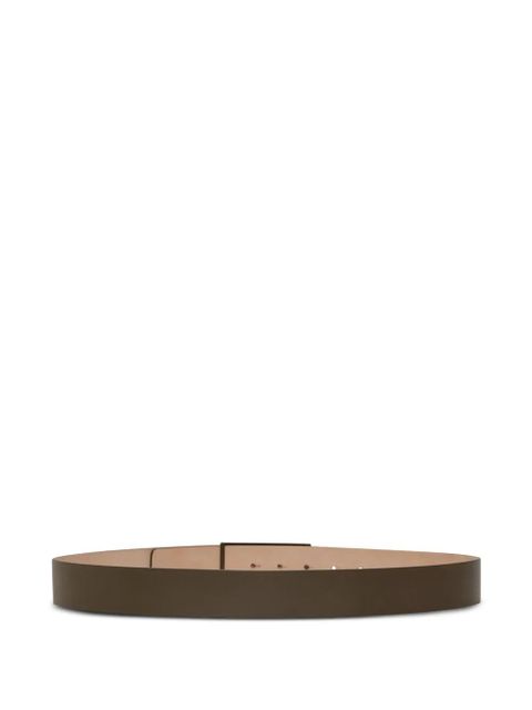 Victoria Beckham logo-buckle leather belt - Green