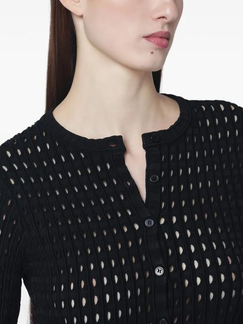 Simkhai Mabel open-knit cardigan - Black