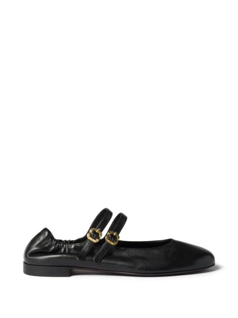 Miu Miu Ruches nappa leather ballerinas - Black - zdjęcie produktu nr 1