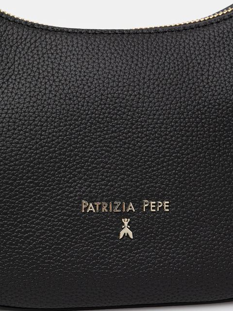 Patrizia Pepe torebka skórzana kolor czarny 8B0310 L001