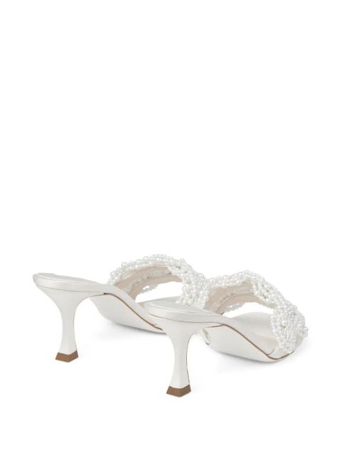 Jimmy Choo 70mm Cary mules - White - zdjęcie produktu nr 2
