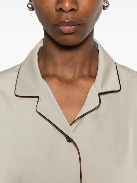 The Row contrast trim pocket shirt - Neutrals