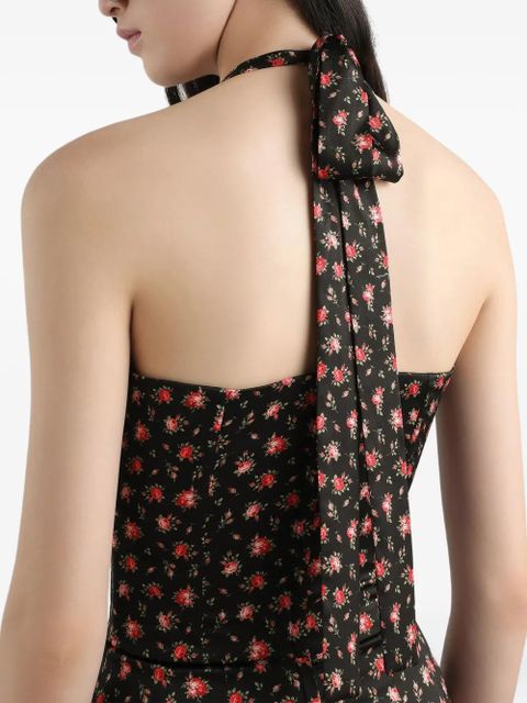 Dolce & Gabbana floral-print mini dress - Black