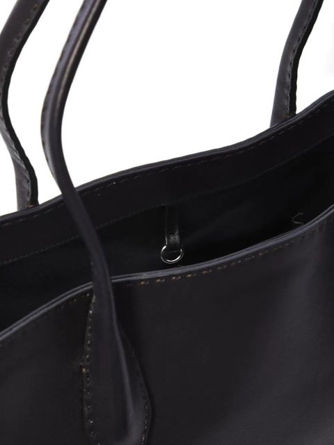 The Row Alger leather tote bag - Black