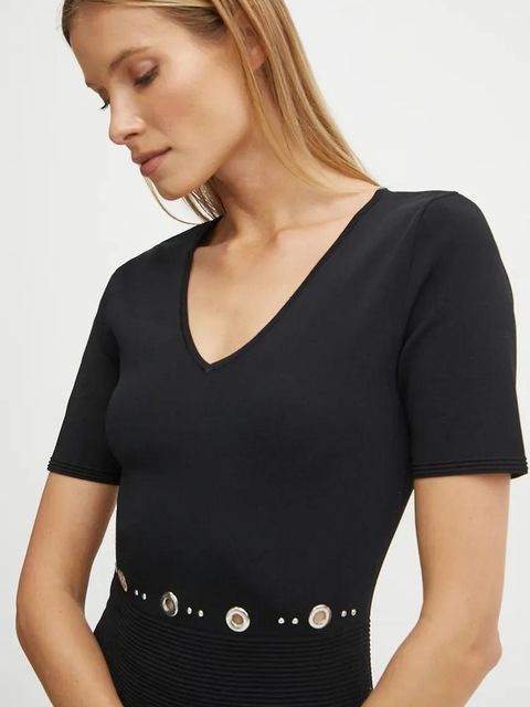 Morgan sukienka RMEY kolor czarny mini rozkloszowana RMEY