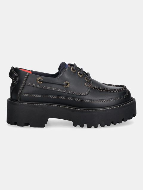 Tommy Jeans półbuty skórzane ARCHIVE 01 BOAT SHOE LEATHER - zdjęcie produktu nr 1