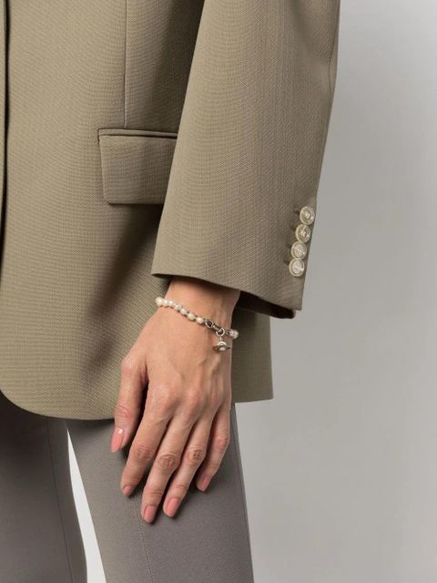 Vivienne Westwood logo-charm pearl bracelet - Neutrals - zdjęcie produktu nr 2