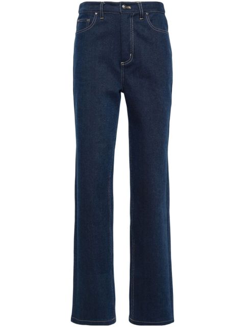 ROTATE BIRGER CHRISTENSEN straight-leg cotton-blend jeans - Blue - zdjęcie produktu nr 1