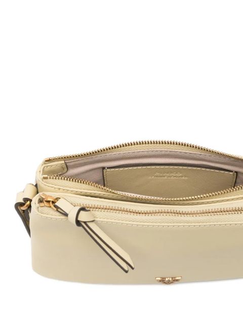 PINKO mini Double logo-plaque shoulder bag - Yellow