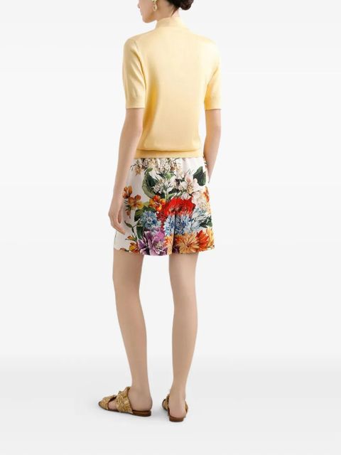 Dolce & Gabbana silk polo top - Yellow