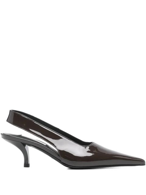 TOTEME slingback calf leather pumps - Brown - zdjęcie produktu nr 1