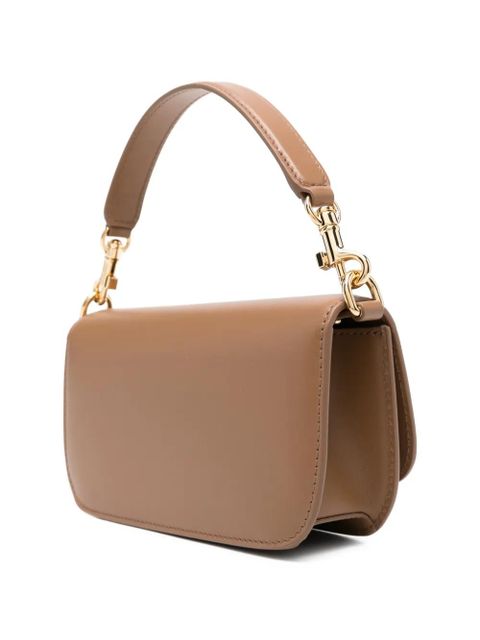 Dolce & Gabbana logo-plaque leather cross body bag - Brown