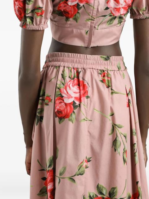 Dolce & Gabbana floral print drawstring skirt - Pink